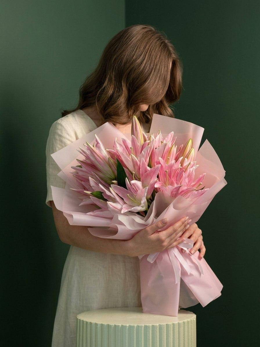 Моно-букет из 3 лилий